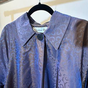 Rare 1980’s Christian Dior Purple Iridescent Trench Coat/Duster (Size 8)